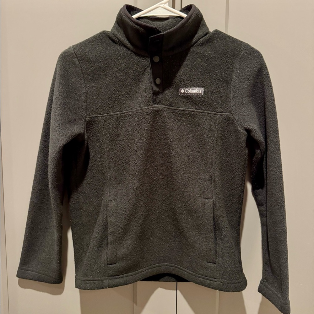 Columbia Kids' Black Fleece Pullover Size M (10/12)